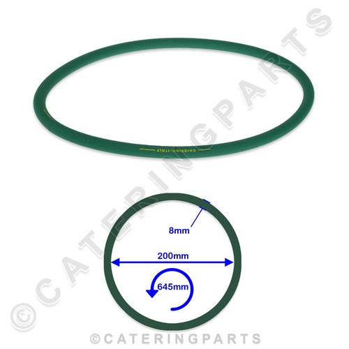 645mm long green rubber - long,