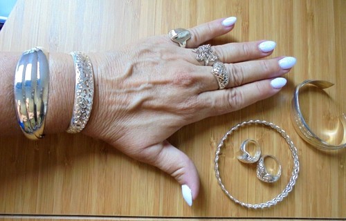 Silver plated jewellery job - silver,