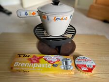 Vintage Le Creuset Fondue Set with Stand, plate and burners
