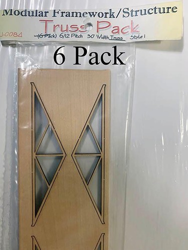 Scale roof truss pack - ho,