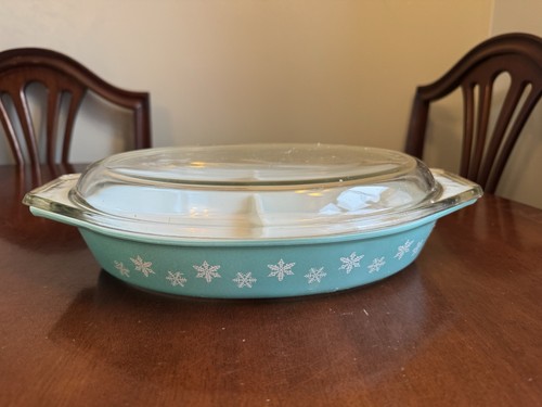 Pyrex snowflake vintage - pyrex,