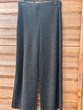Zara grey marl knit pull on wide leg trousers Size 14-16 (M)