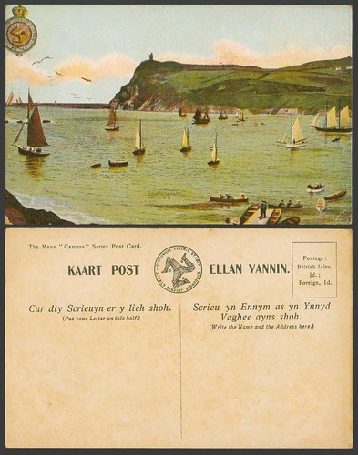 Isle man old postcard - isle, of