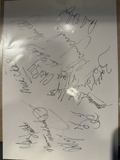 Plymouth Argyle Hand Signed 97:98 Squad A4 Sheet