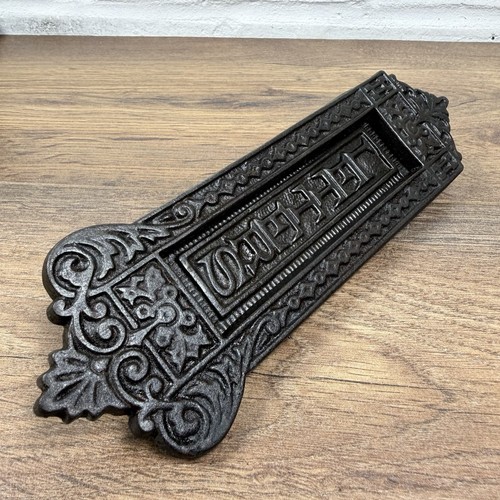 Antique cast iron letters door - antique,