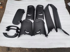 BMW MINI COOPER ONE S R56 2007-2013 FRONT & REAR SET INTERIOR POST TRIM (BLACK 