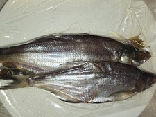 Dried fish. Taranka fish Sinets. Stockfish, salted dried, unpeeled fish.