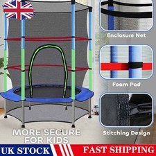Kids Trampoline Jump Exercise Safety Net Steel Frame Child Outdoor Toy Gifts