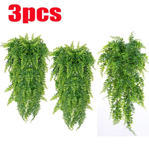 3pcs green artificial hanging - artificial,