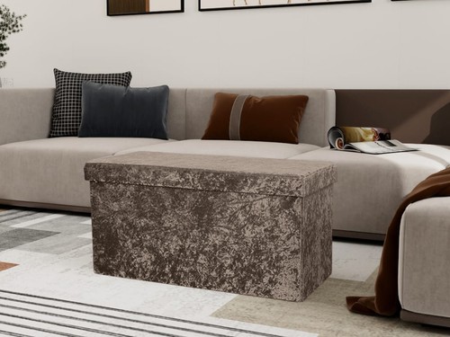 Crushed velvet ottoman bench - crushed,