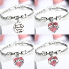 Personalised Rhinestone Bracelet with Engraving Gift for Friend Sister Daughter
