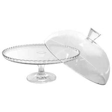 Large glass cake stand lid - large,