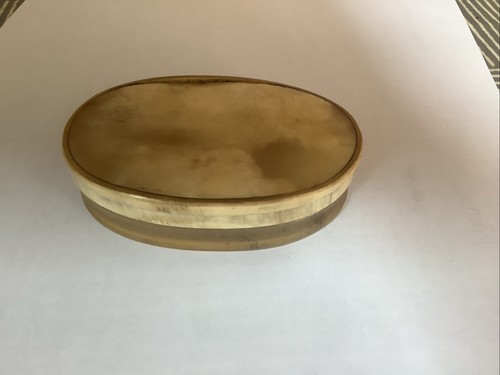 Antique oval snuff pill box - antique,