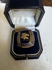 Rare Denver Broncos 1997-98 Back to Back XXXIII Super Bowl 17-2  14K Gold Ring