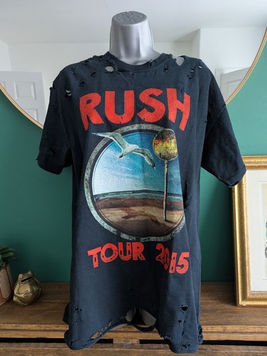 Rush band tshirt reworked - reworked, mens