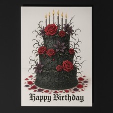 Black & Red Gothic Cake -