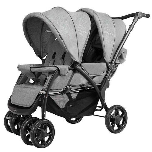 Double pushchair with - double,
