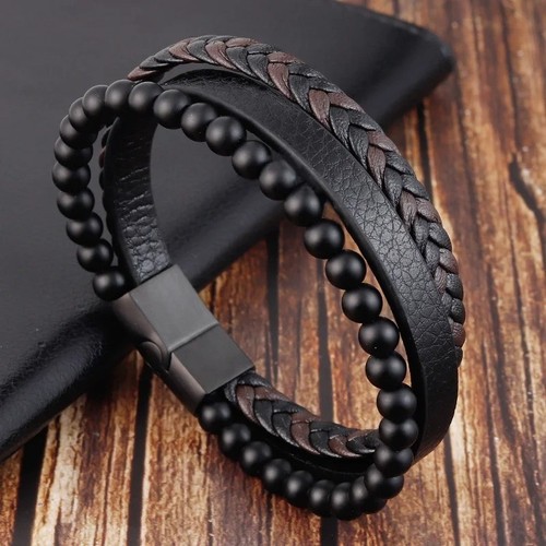 Wide leather viking compass - viking,