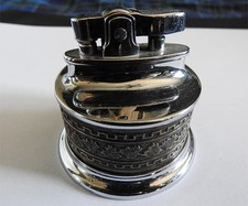 ROLSTAR VINTAGE TABLE LIGHTER METAL FLORAL WRAP DESIGN