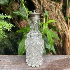Antique Victorian Potion Bottle 1845 Sterling Silver Pagan Alter Salt Vessel
