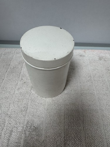 Stoneware lidded jar plain - stoneware,
