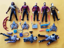 Vintage STAR TREK Next Generation crew 1990s action figures by Playmate FREEPOST