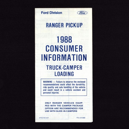 Ford 1988 ranger pickup truck - ford,