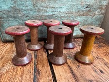 6 Vintage Wooden Industrial