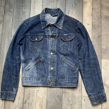 1970s Wrangler Denim Jacket Workwear  Dagger Collar Navy Blue Size 38 Malta