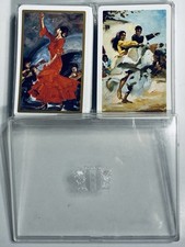 Fournier Playing Cards. Double Pack In Plastic Box. Spanish Flamenco Dancers