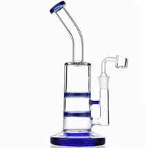 RORA 10" Glass Bong Two Layer