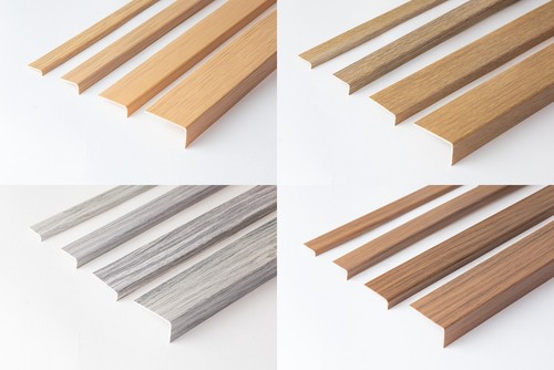 Pvc corner unequal wood effect - unequal,