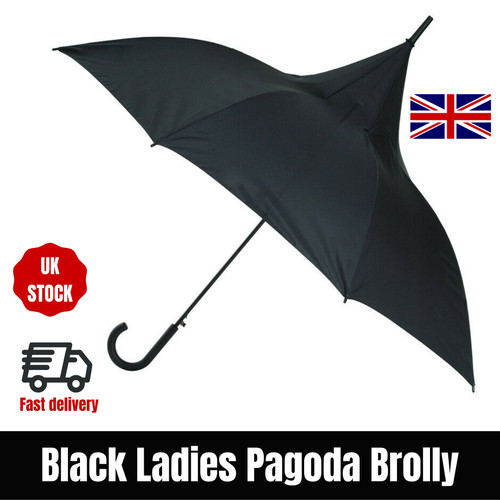 Ladies classic black pagoda - ladies,