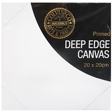 20 x 20 cm Deep Edge Art White