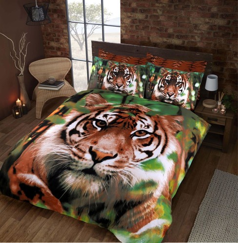 Multi tiger printed duvet - multi,