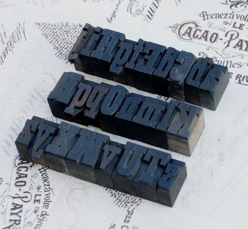 Mixed alphabet letterpress - a-z,