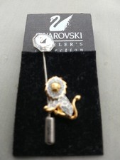 Swarovski tie lion pin - lion, badge