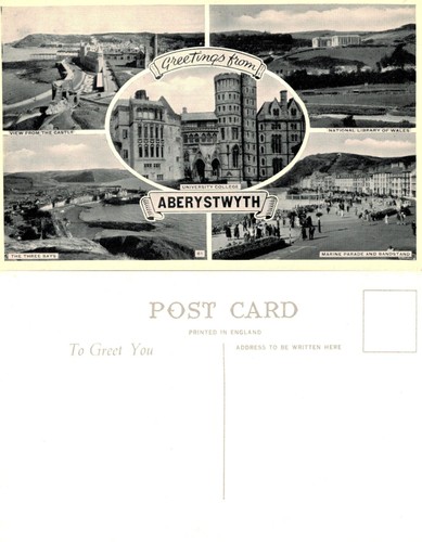 Vintage postcard aberystwyth - postcard,