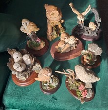 A Collection Of Owl Figurines from Many Males. Country Artists, Border Fine Art