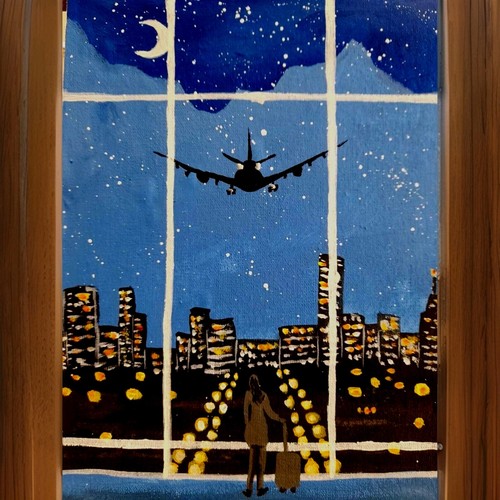 Airplane original painting - original,