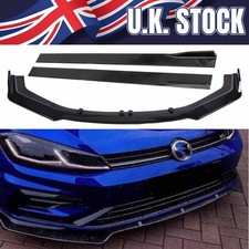 Gloss Front Bumper Lip Body Spoiler Splitter + Side Skirts For Seat Leon MK2 MK3