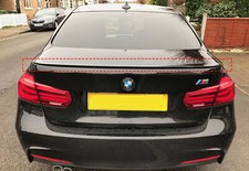 FOR BMW 3 SERIES F30 F80 REAR BOOT SPOILER M3 STYLE LIP GLOSS BLACK 100% FIT UK