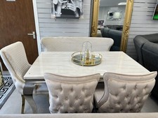 Marble dinning table with 6