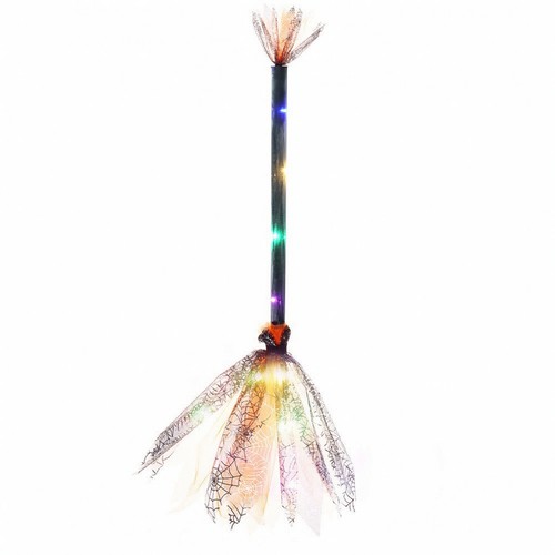 Witch broom with lights - witch,