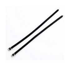 Leather Spur Straps Black with