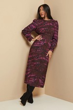 Wallis Raspberry Column Dress Womens Daywear Dresses