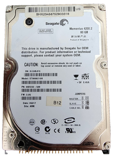 Seagate st9808210a momentus - seagate,