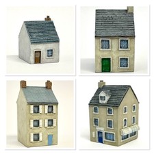 6mm wargames Buildings - Set Of 4 x Normandy Houses  - UNPAINTED - 6mm WWII