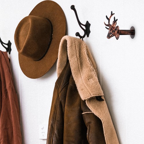 Set deer wall hooks antlers - 1,
