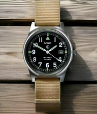 MWC G10LM Military Watch | 50m | Date Window | Screw Case Back | Desert Strap